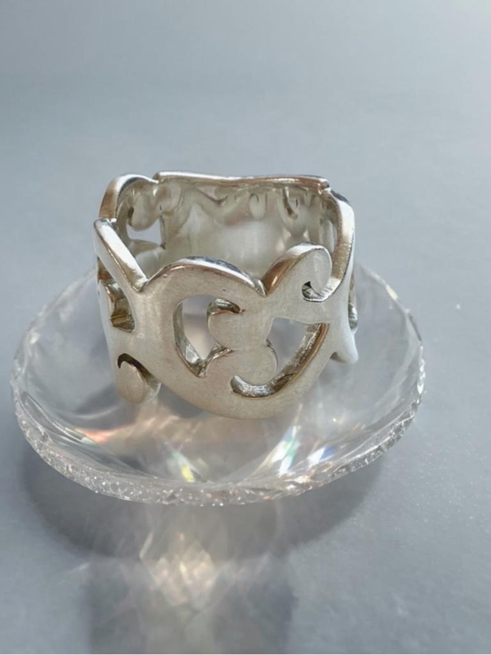 Silpada Sterling S Open scroll Wide Band Ring R1200 size 7